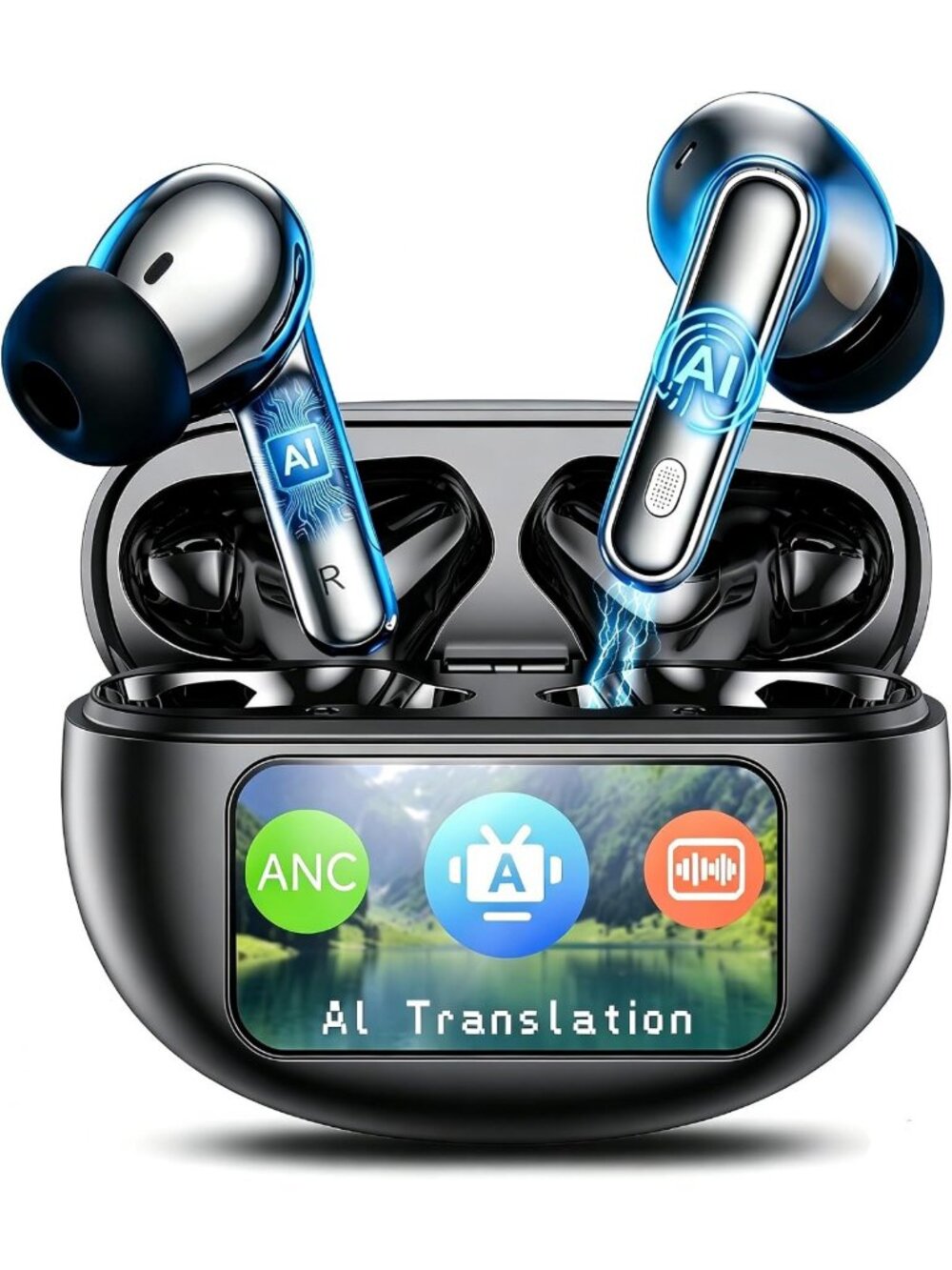 Real-Time AI Translation Earbuds - 199+ Languages, No Subscription Needed!